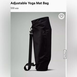 Lululemon Adjustable Yoga Mat Bag